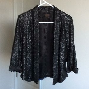 Black glitter top for evening